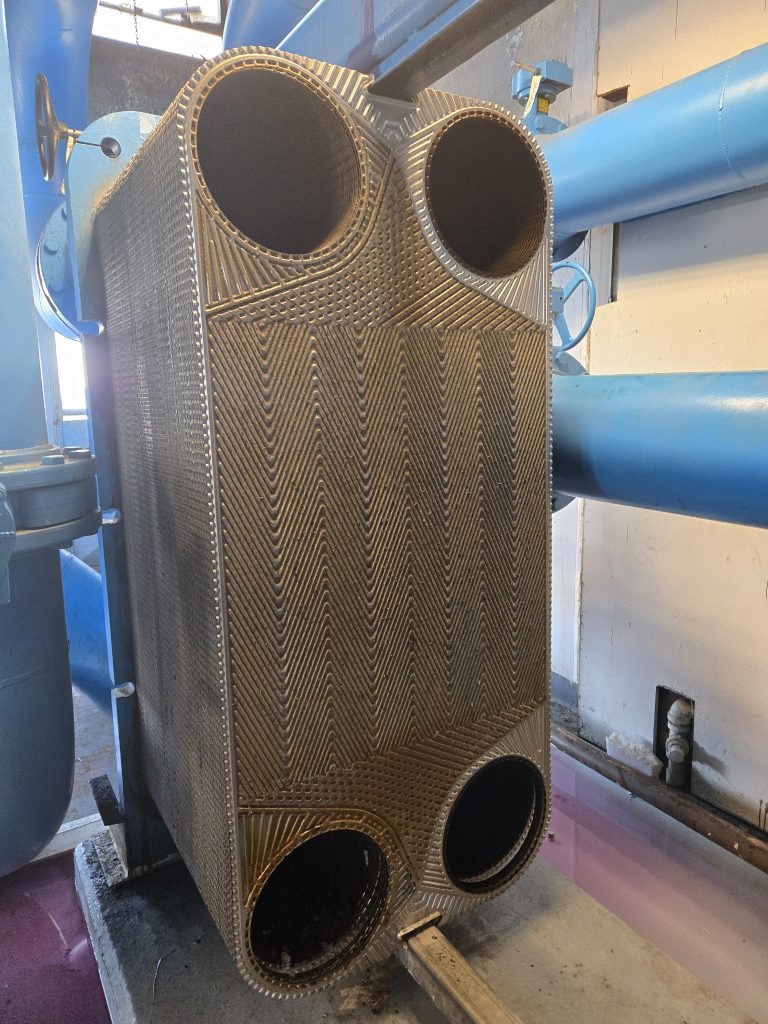 a large metal object with holes